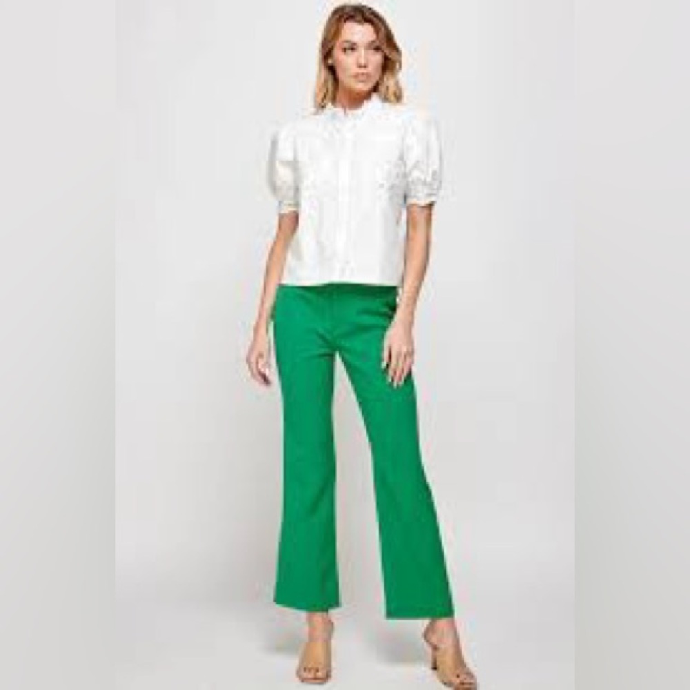TUCKERNUCK Atlantic-Pacific Kelly Green Kick Flare Pant